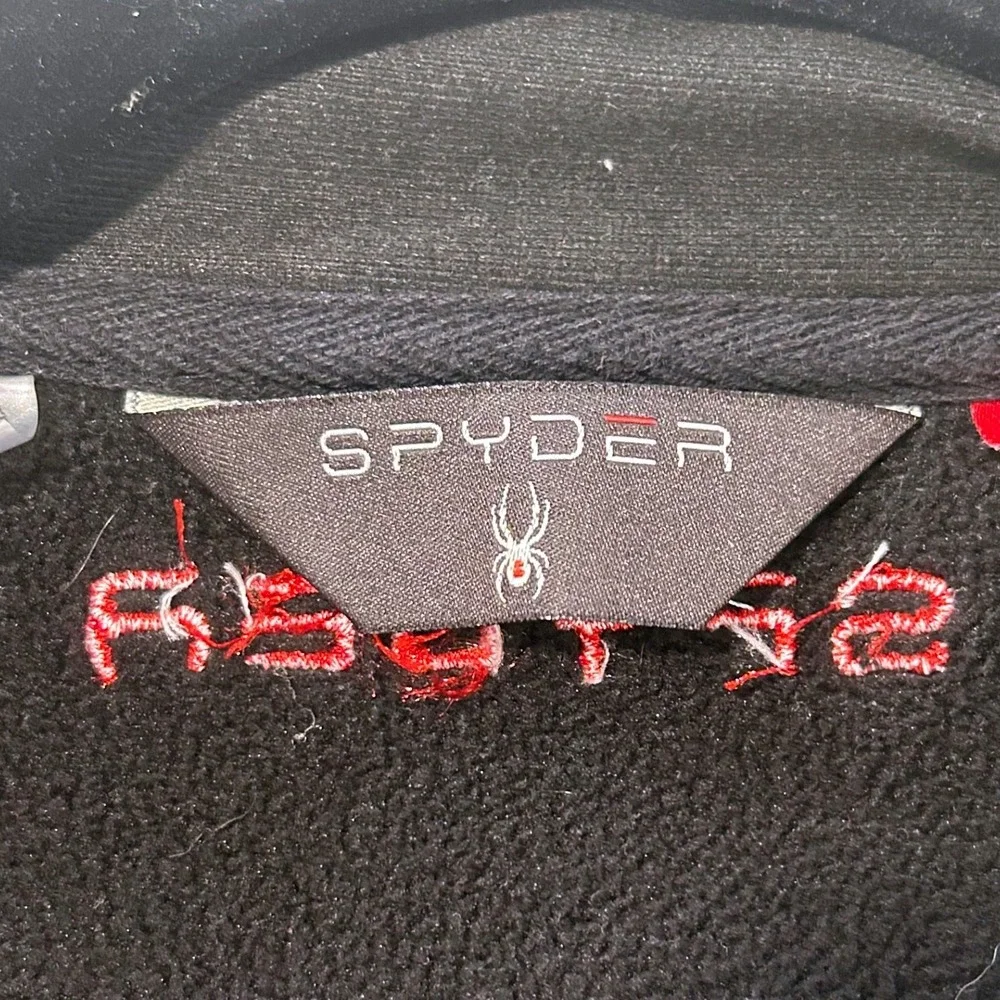 Spyder‎ Boys Full Zip Technical Fleece Jacket Black Large 14/16 Gorpcore Outdoor
